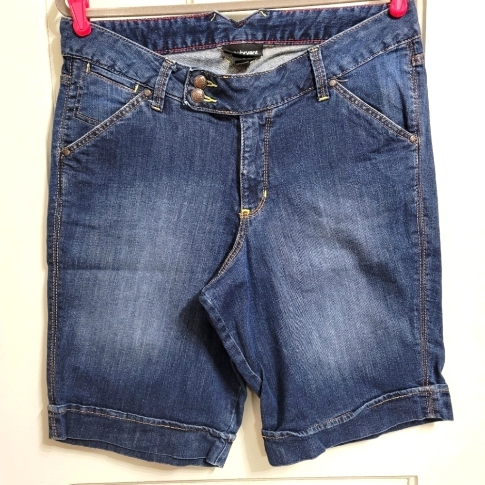 Lane Bryant Classic Stretch Straight Leg Denim Bermuda Shorts